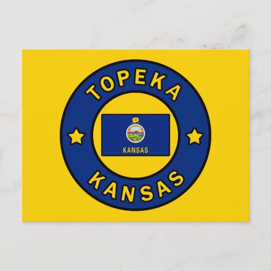 Topeka Kansas Postkarte (Vorderseite)
