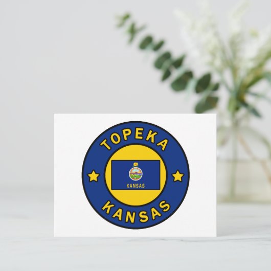 Topeka Kansas Postkarte (Stehend Vorderseite)