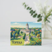 Topeka Kansas Postkarte (Stehend Vorderseite)