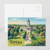 Topeka Kansas Postkarte (Vorne/Hinten)