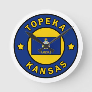 Topeka Kansas Runde Wanduhr