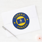 Topeka Kansas Runder Aufkleber (Umschlag)