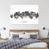 Topeka Kansas Skyline BW Leinwanddruck (Insitu (Schlafzimmer))