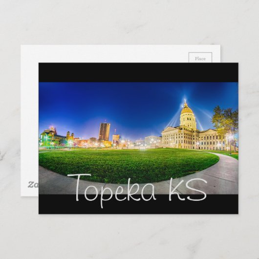 Topeka Kansas skyline Postkarte (Vorne/Hinten)