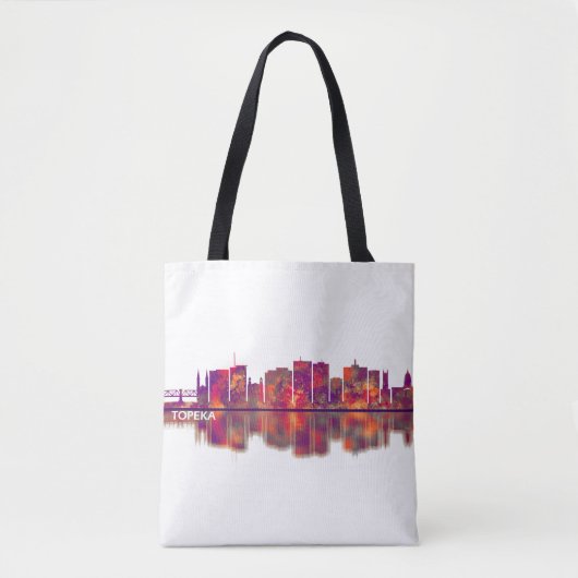 Topeka Kansas Skyline Tasche (Vorderseite)