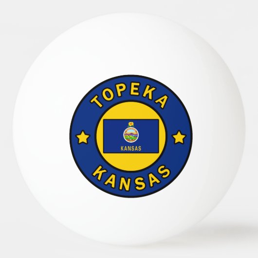 Topeka Kansas Tischtennisball (Vorderseite)