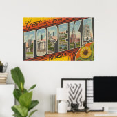 Topeka, KansasGroße BuchstabenszenenTopeka, KA 2 Poster (Heimbüro)