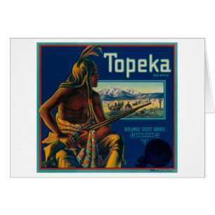 Topeka-Marken-Zitrusfrucht-Kisten-Aufkleber