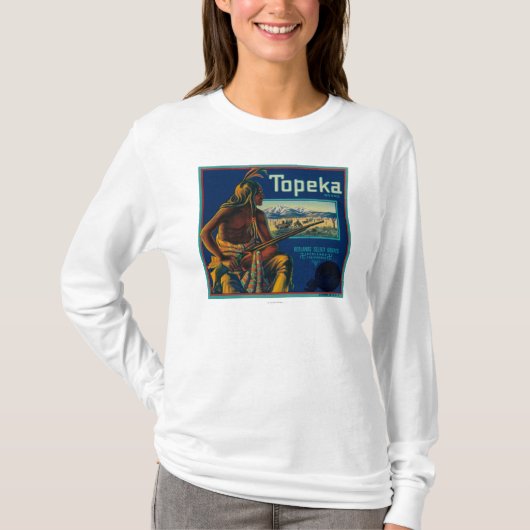 Topeka-Marken-Zitrusfrucht-Kisten-Aufkleber T-Shirt (Vorderseite)