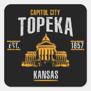 Topeka Quadratischer Aufkleber