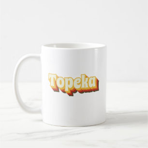 Topeka Retro Vintage Text Kaffeetasse