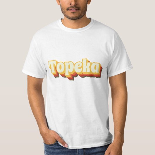 Topeka Retro Vintager Text T-Shirt (Vorderseite)
