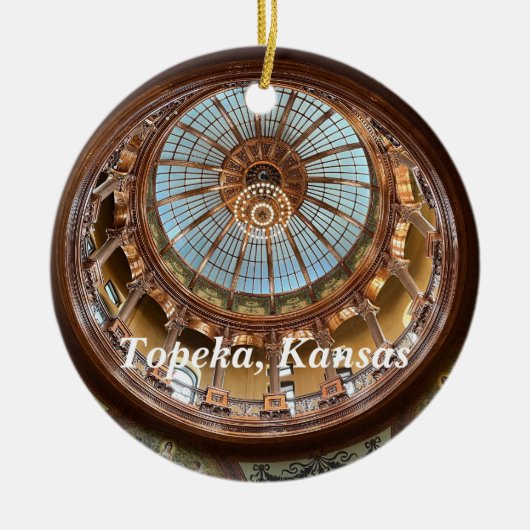 Topeka Staat Hauptstadt Keramik Ornament (Vorne)