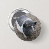 Topf aufgeblähtes Schwein Button (Vorne & Hinten)