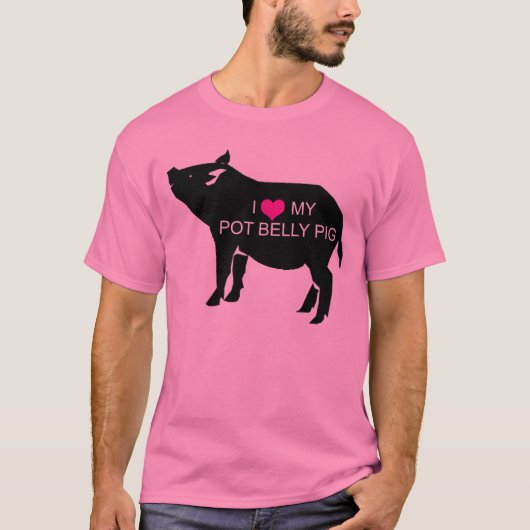 Topf-Bauch-Schwein-T - Shirt (Vorderseite)