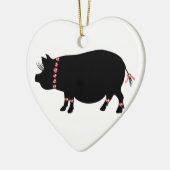 Topf Bellie Schwein (rot) Keramikornament (Links)