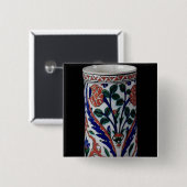 Topf mit einer Blumendekoration, Iznik Button (Vorne & Hinten)