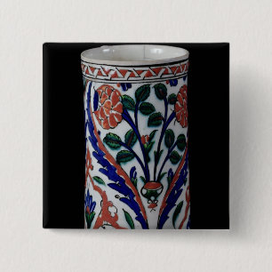 Topf mit einer Blumendekoration, Iznik Button