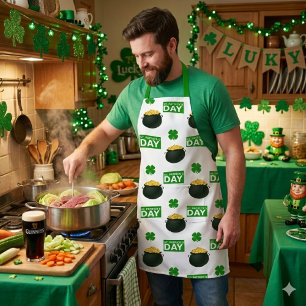 Topf mit Gold Glücklicher Irischer St. Patricks Ta Schürze
