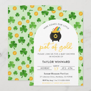 Topf mit Gold St. Patrick's Day Baby Shower Einladung