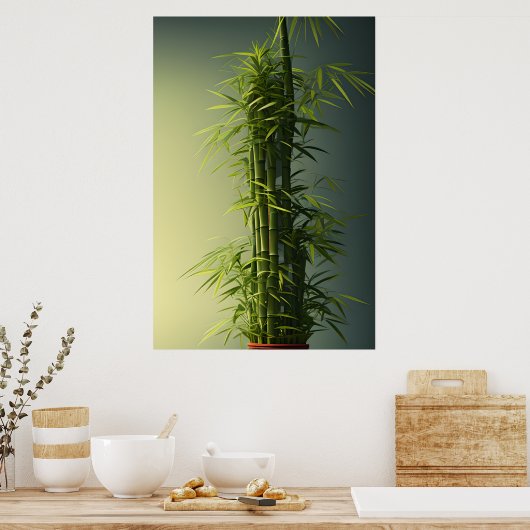Topf Natural Lucky Bamboo Poster (Küche)