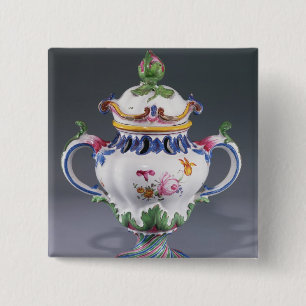 Topf-pourri Vase, hergestellt in Straßburg, Button