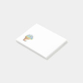 Topf-Stiefmütterchen in Wasserfarbe Post-it Klebezettel (angewinkelt)