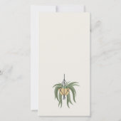 Topfblättrige Pflanze Kinderdusche Einladung (Rückseite)