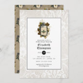 Töpfchen Flasche und Spitzen Gothic Brautparty Einladung (Vorne/Hinten)