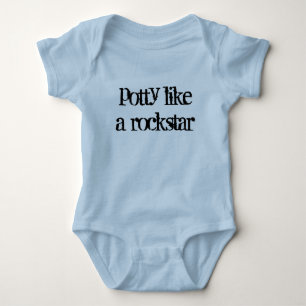 Töpfchen mögen ein rockstar baby strampler