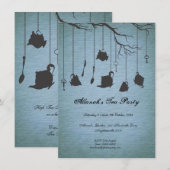 Töpfchen & Schlüssel Geburtstag Tee Party Einladung (Vorne/Hinten)