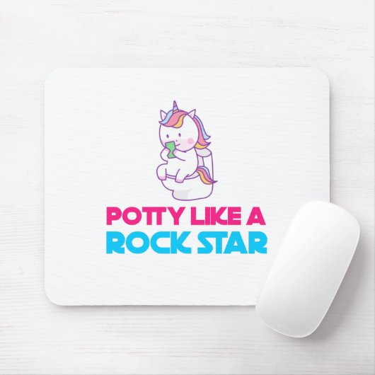 Töpfchen wie ein Rockstar Mousepad (Mit Mouse)