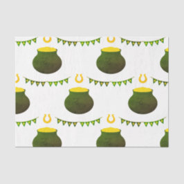 Töpfe aus Gold und Hufeisen Seidenpapier