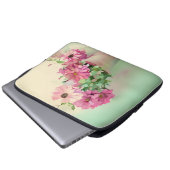 Töpfe aus rosa Blume Laptopschutzhülle (Vorne Knopf)