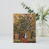 Töpfe Blumen Postkarte (Stehend Vorderseite)