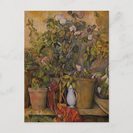Töpfe Blumen Postkarte (Vorderseite)