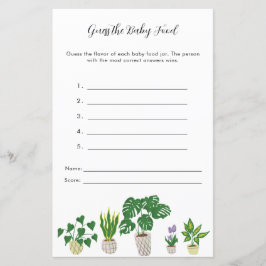 Töpfe Pflanze Kinderdusche Raten Sie das Baby Food