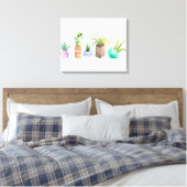 Töpfe von Sukkulenten Leinwanddruck (Insitu (Schlafzimmer))