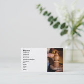 Töpfer bei der Arbeit Visitenkarte (Stehend Vorderseite)