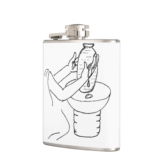 Töpfer-Flasche Flachmann (Links)