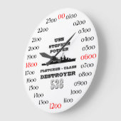 Töpfer USSs Stephen (DD-538) Große Wanduhr (Winkel)