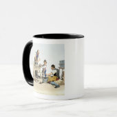 Töpfer, "vom Kostüm von Großbritannien", publishe Tasse (Vorderseite Links)