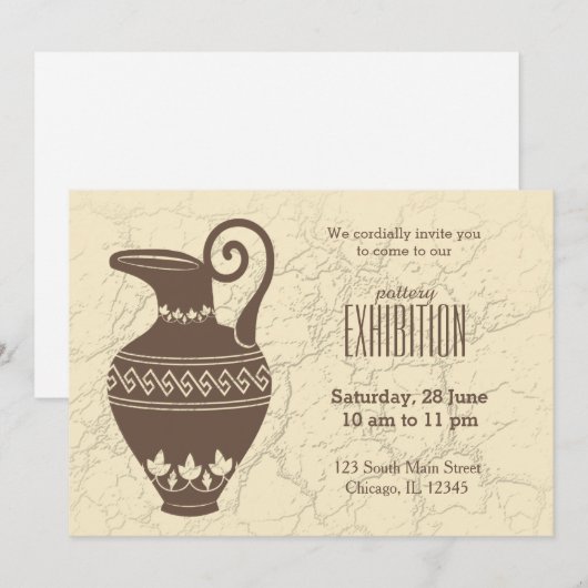 Töpferausstellung Einladung (Vorne/Hinten)