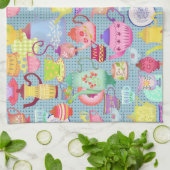 Töpferblau Geschirrtuch (Gefaltet)