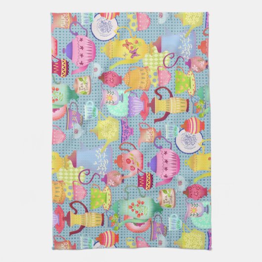 Töpferblau Geschirrtuch (Vertikal)