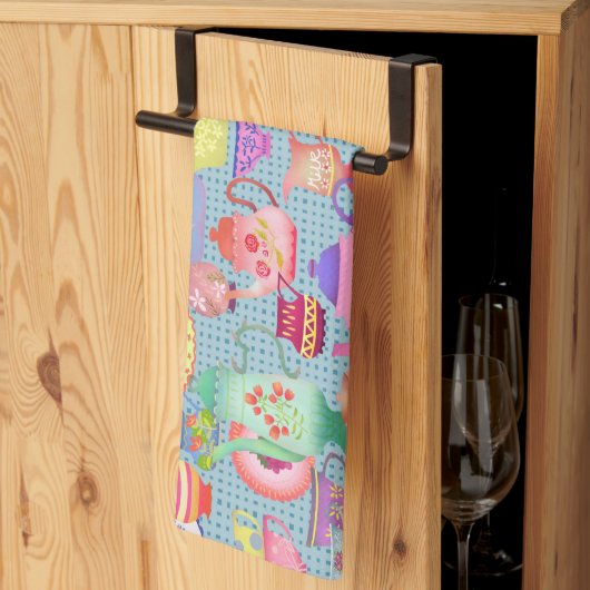 Töpferblau Geschirrtuch (Drittel gefaltet)