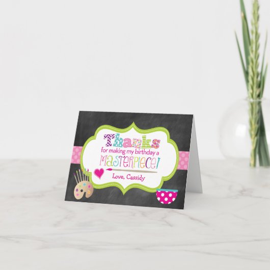 Töpferei Geburtstag Vielen Dank Dankeskarte (Vorderseite)