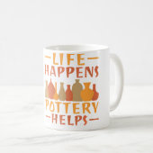 Töpferei hilft beim Leben Kaffeetasse (VorderseiteRechts)