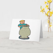 Töpferei Karte (Gelbe Blume)