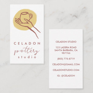 TÖPFEREI Keramikstudio Elegant Handgezeichnet INDI Visitenkarte